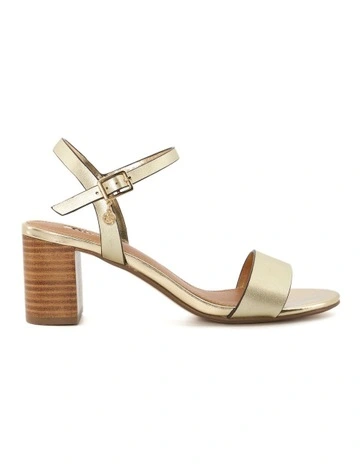 Jelly Heeled Sandal in Gold