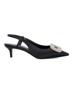 Centrepiece Slingback Pump in Black