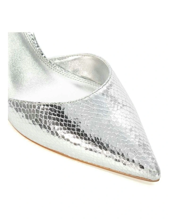 Debate Court Heels in Silver image 5