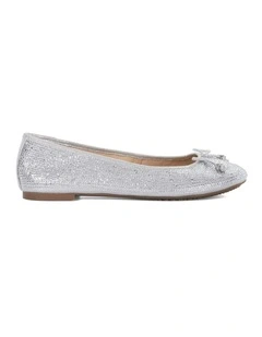 Hallis Ballet Flat in Silver