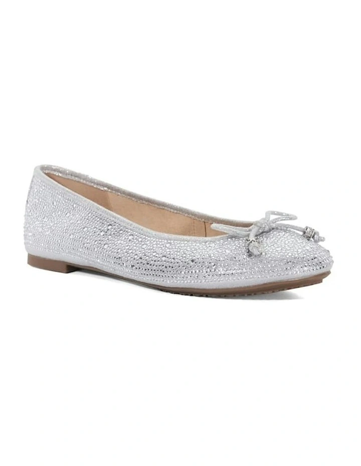 Hallis Ballet Flat in Silver image 2