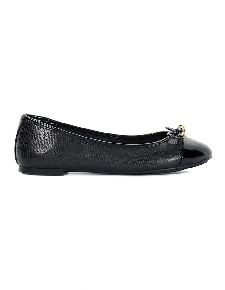 Hallis Ballet Flat in Black image 1