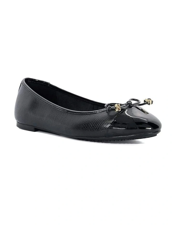Hallis Ballet Flat in Black image 2