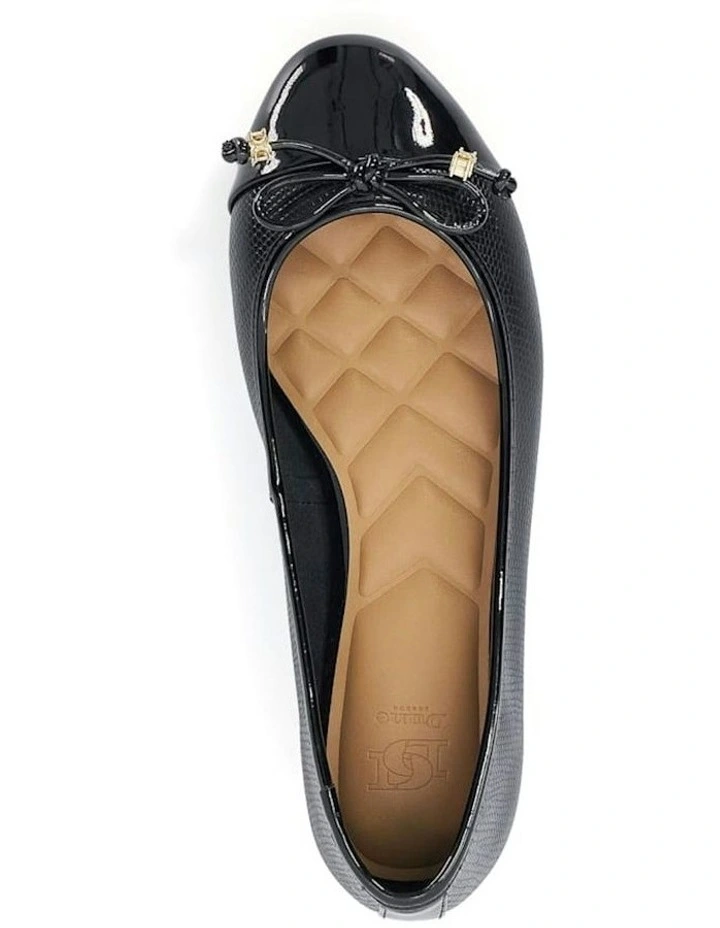 Hallis Ballet Flat in Black image 3