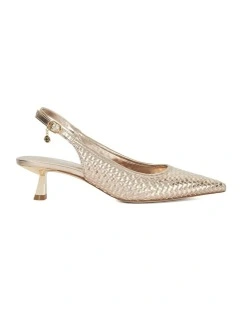Clinking Slingback Heel in Gold