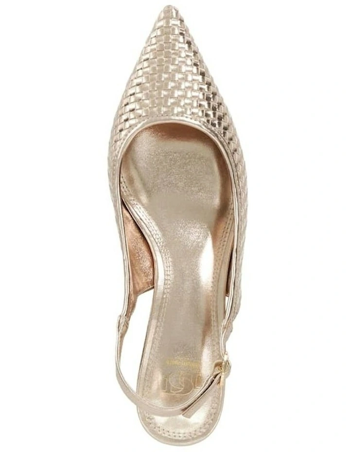 Clinking Slingback Heel in Gold image 3