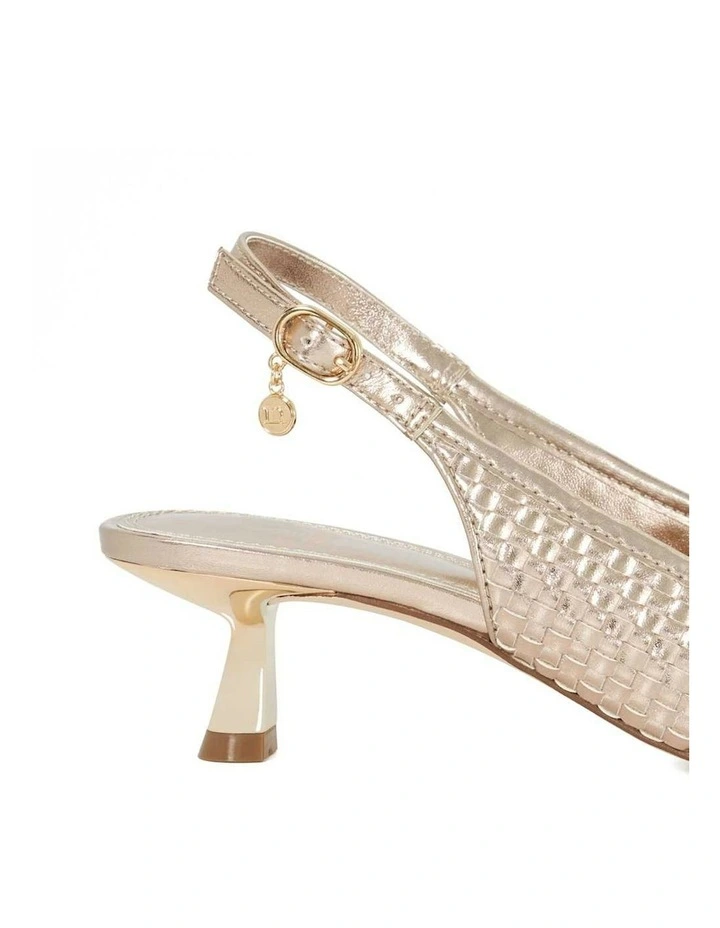 Clinking Slingback Heel in Gold image 5