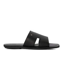Initials Sandals in Black