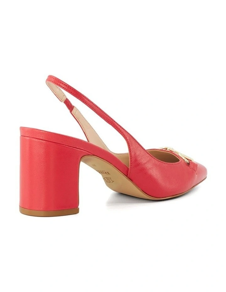 Detailed Slingback In Red image 4
