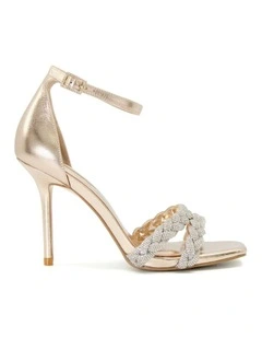 Melodic Heeled Sandal In Rose Gold