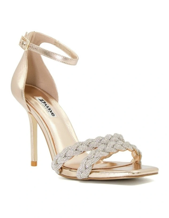 Melodic Heeled Sandal In Rose Gold image 3