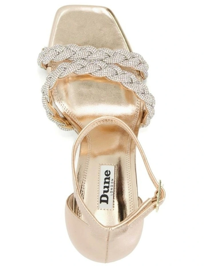 Melodic Heeled Sandal In Rose Gold image 4