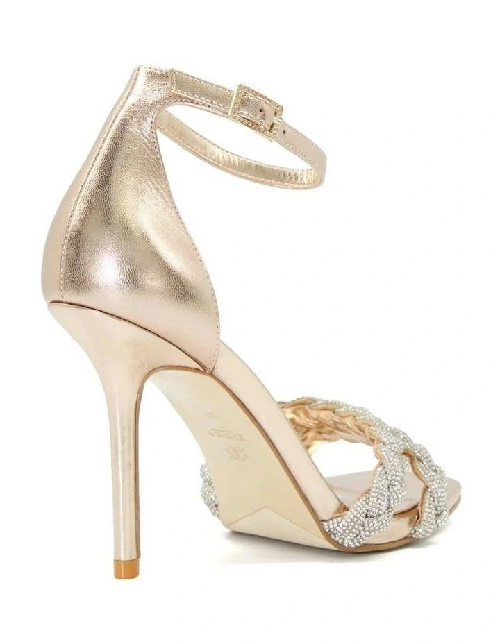 Melodic Heeled Sandal In Rose Gold image 5
