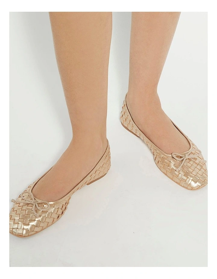 Heat Ballet Flat in Gold image 2