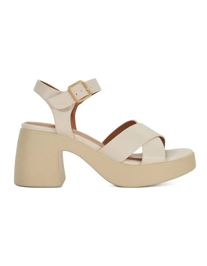 Jolanda Heeled Sandal in Ecru image 1