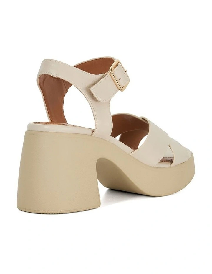 Jolanda Heeled Sandal in Ecru image 4