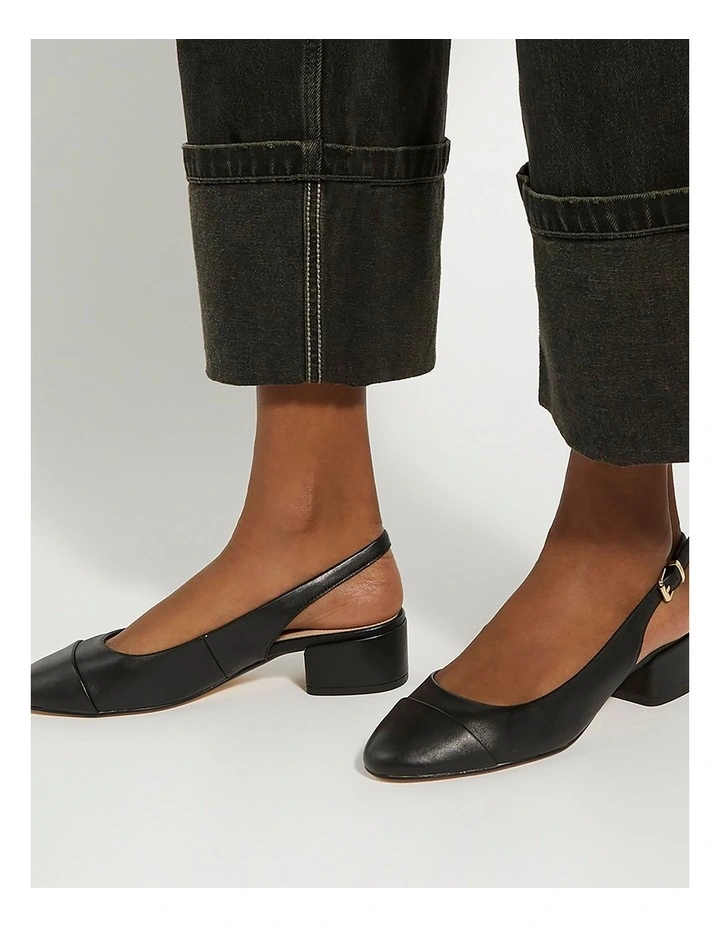 Casing Low Block Heel In Black image 2