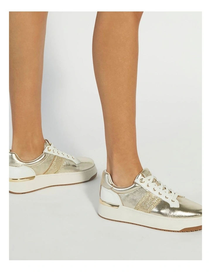 Emeelia Sneaker In Gold image 2