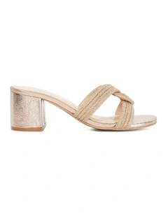 Movey Heeled Sandal in Rose
