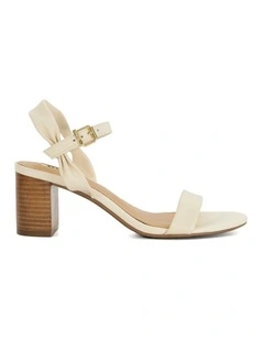 Jaliz Heeled Sandal in Ecru