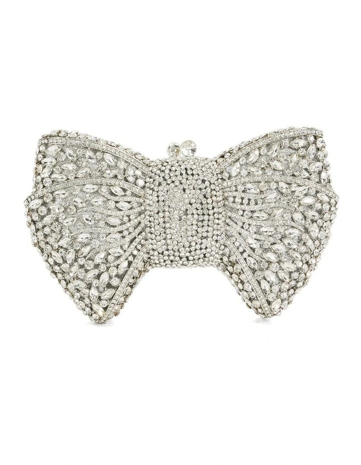 Enchant Bow Clutch In Silver image 5