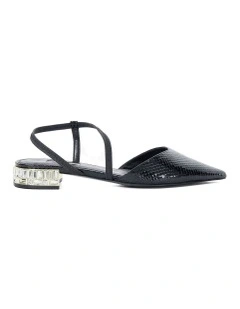 Harlem Slingback Flat in Black