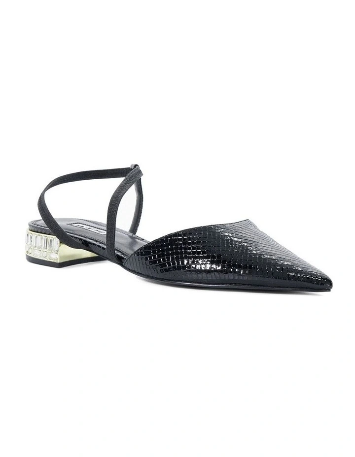 Harlem Slingback Flat in Black image 2