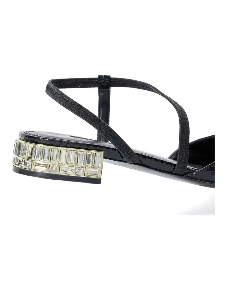 Harlem Slingback Flat in Black image 5
