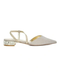 Harlem Slingback Flat in Gold