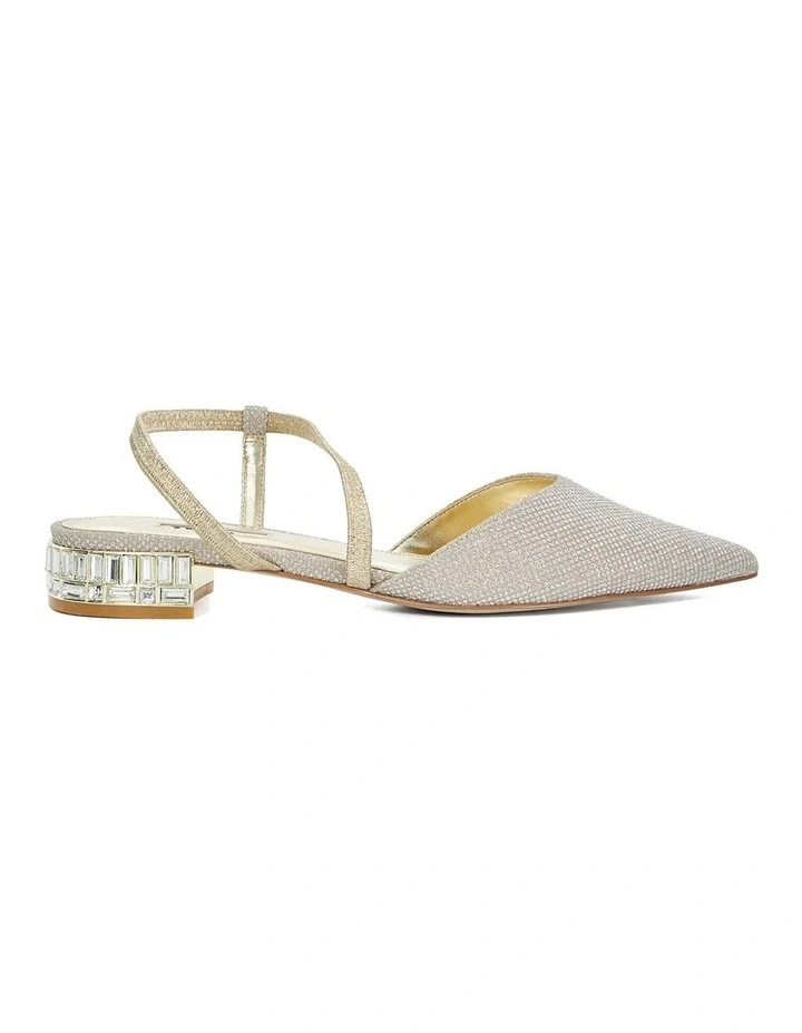 Harlem Slingback Flat in Gold image 1