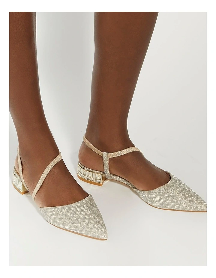 Harlem Slingback Flat in Gold image 2