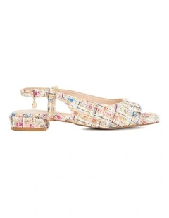 Hamptonns Slingback Flat Shoe in Multi