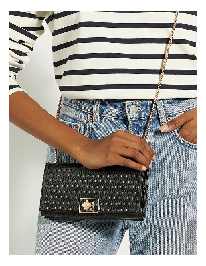 Serenities Crossbody Clutch In Black image 2