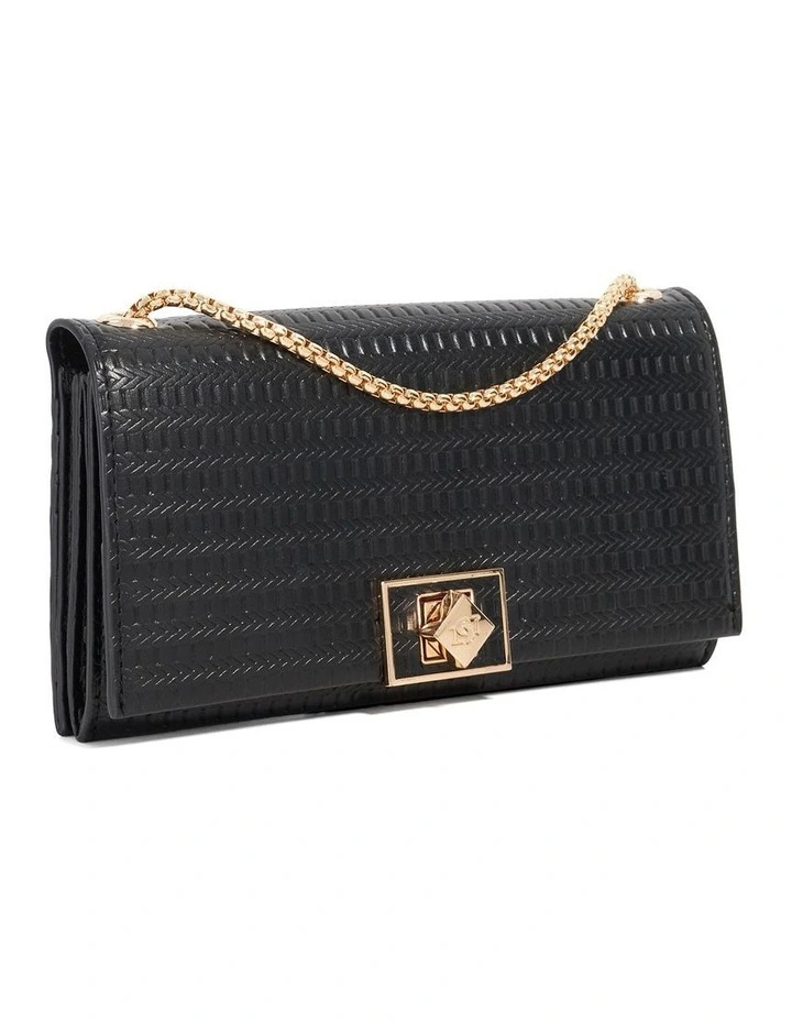 Serenities Crossbody Clutch In Black image 3