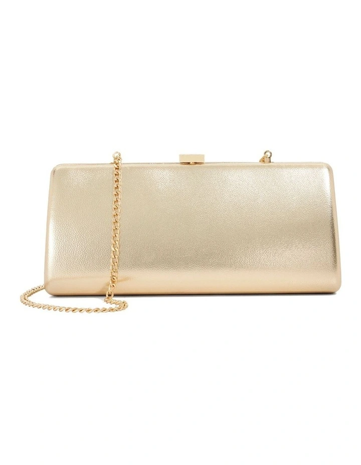 Belinda Tear Drop Clutch In Gold image 1