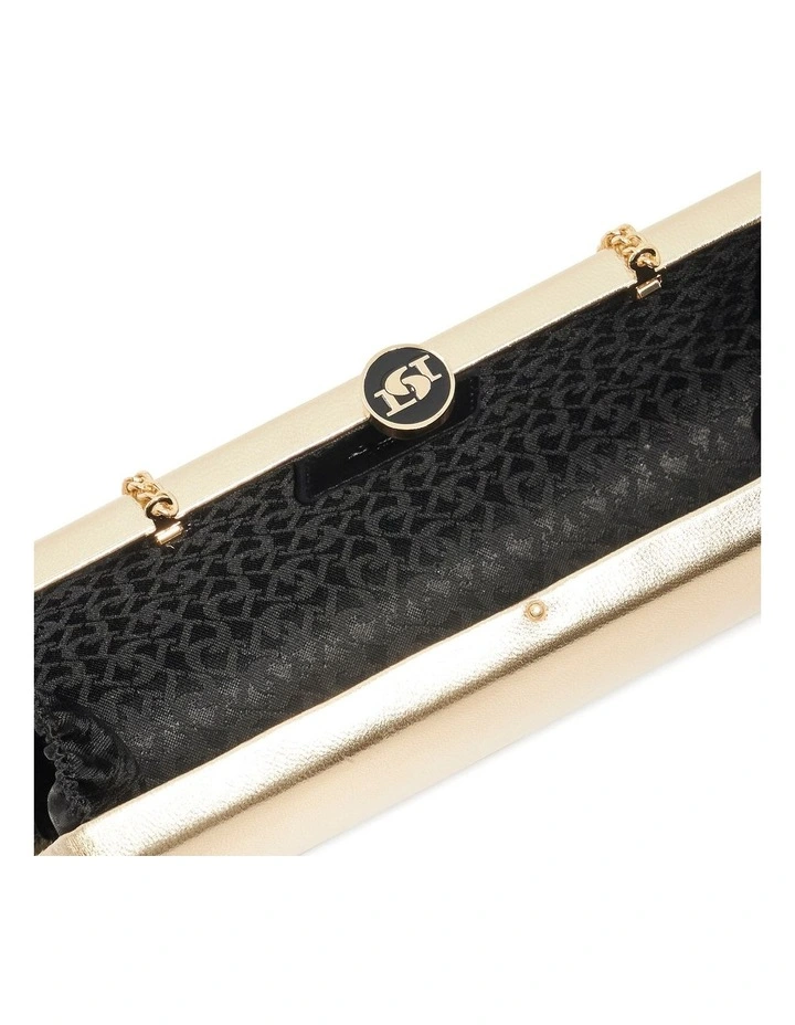 Belinda Tear Drop Clutch In Gold image 4