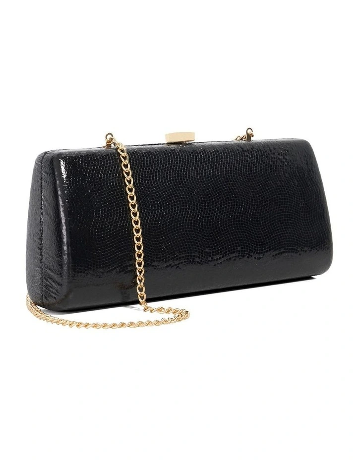 Belinda Tear Drop Clutch In Black image 3