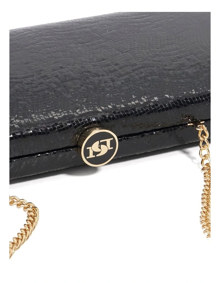 Belinda Tear Drop Clutch In Black image 6