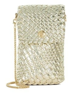 Saff Phone Crossbody In Gold