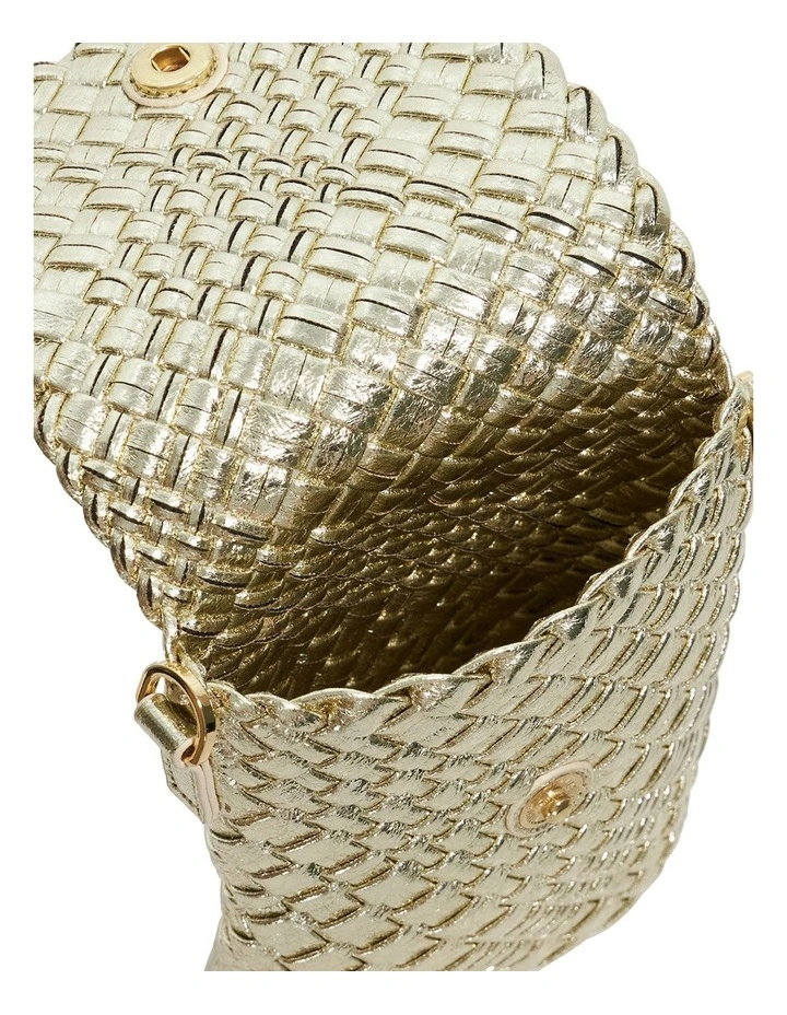 Saff Phone Crossbody In Gold image 4