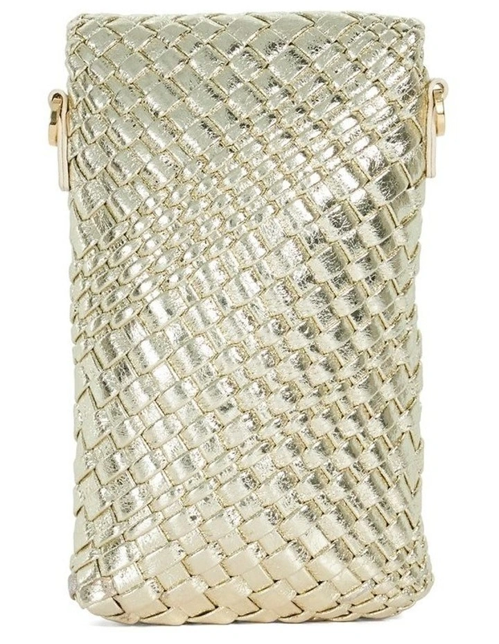 Saff Phone Crossbody In Gold image 5