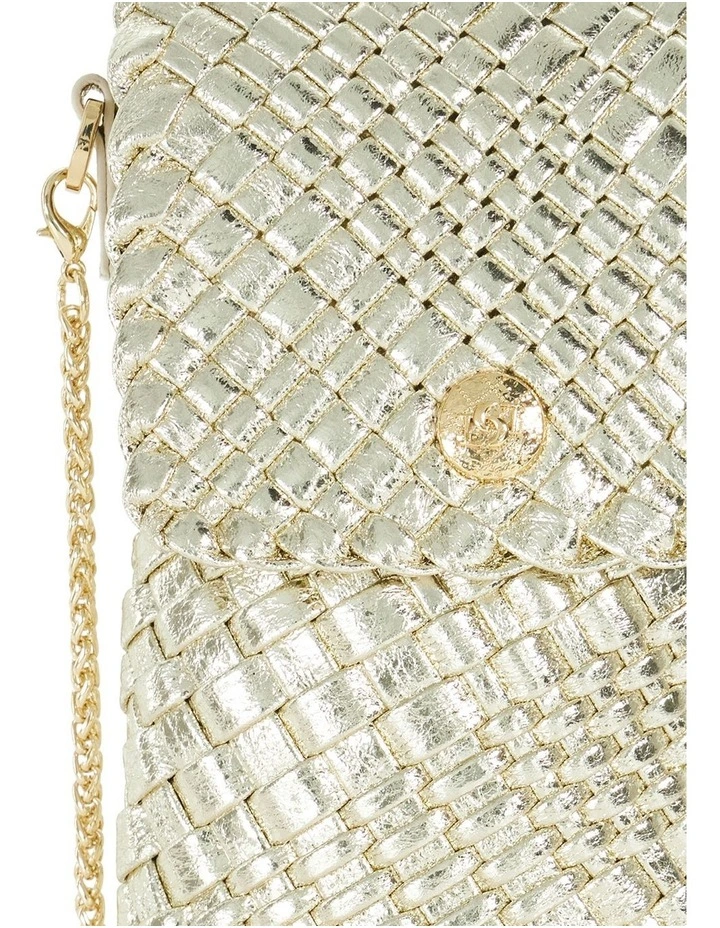 Saff Phone Crossbody In Gold image 6