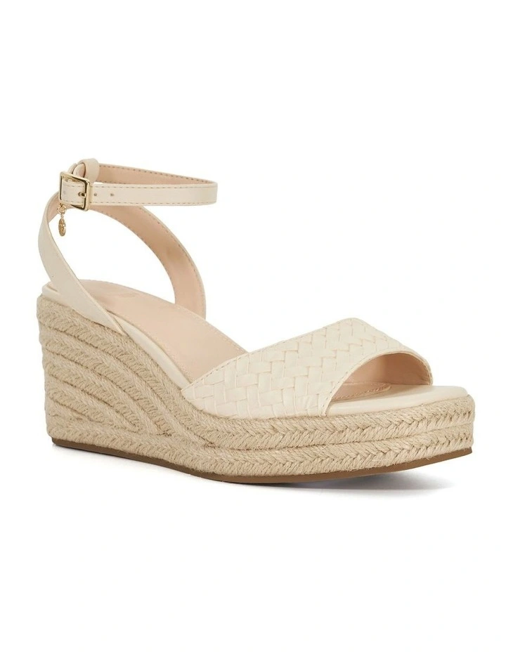 Kerries Wedge Sandal in Cream image 2