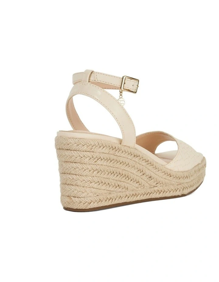 Kerries Wedge Sandal in Cream image 4
