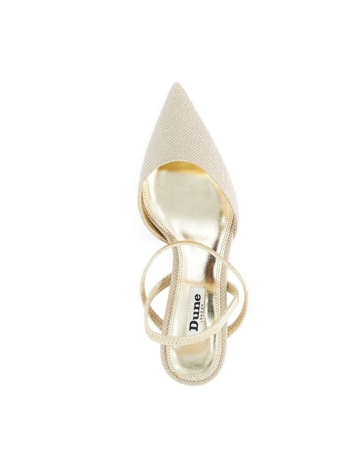 Classical Y Back Court Pumps in Gold image 3