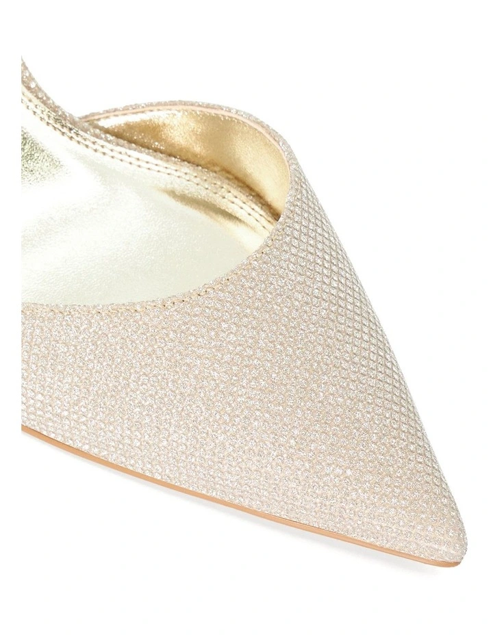 Classical Y Back Court Pumps in Gold image 5