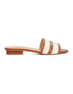Lorenzo Flat Sandal in Tan
