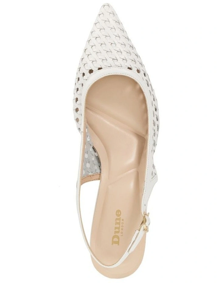 Divided Kitten Slingback in White image 3