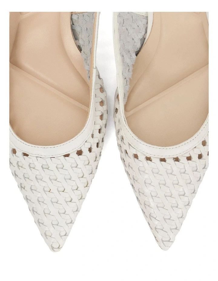 Divided Kitten Slingback in White image 5