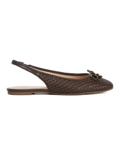 Harrias Slingback Flat in Brown